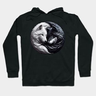 Wolves Yin and Yang Hoodie